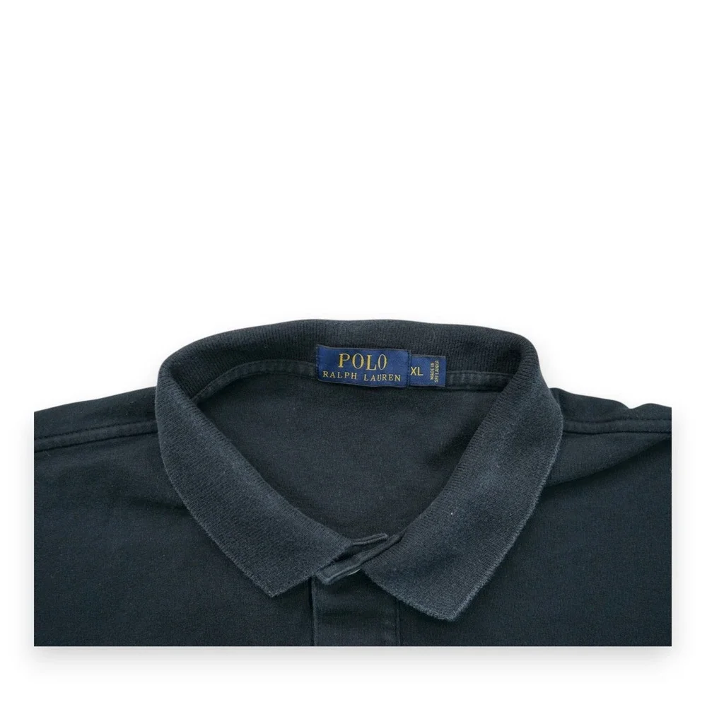 Polo Ralph Lauren‎ Men's Cotton Collared Short Sleeve Polo Shirt Black Size XL